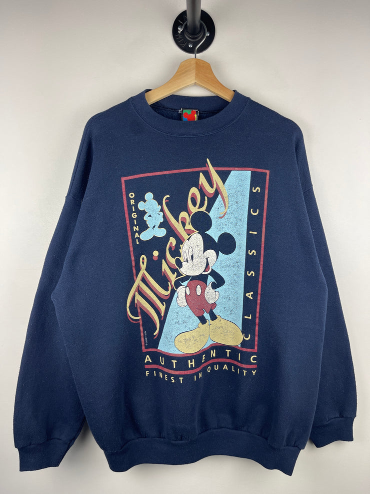 Vintage 90s Disney Mickey Unlimited Mickey Mouse Classics Navy Crewneck