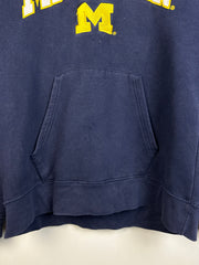 Vintage Michigan Embroidered Navy Hoodie