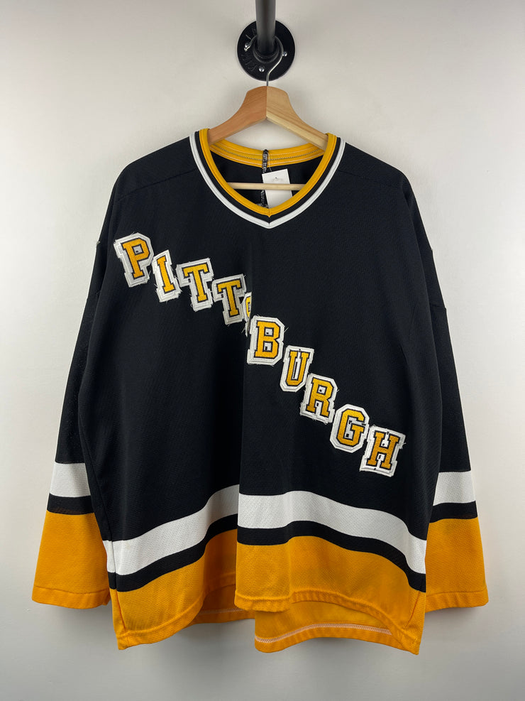 Vintage 90s NHL CCM Pittsburgh Penguins Black Hockey Jersey