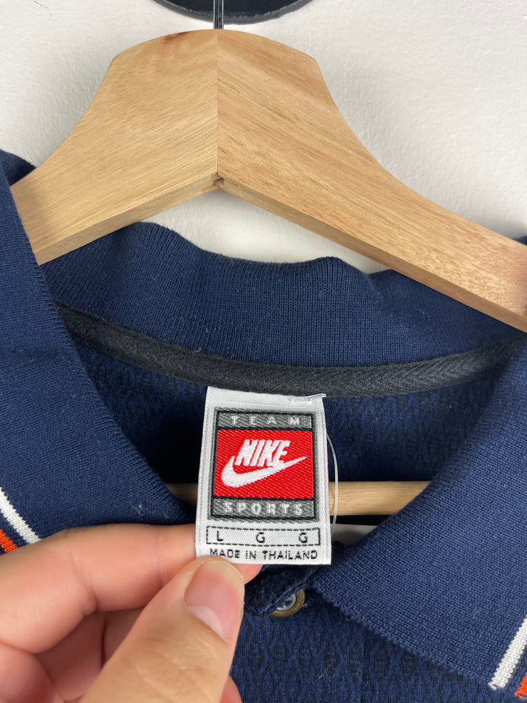 Vintage 90s NFL Nike Golf Chicago Bears Navy Polo Shirt