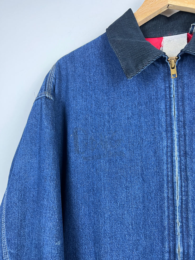 Vintage 80s Carhartt Detroit Blue Denim Work Jacket