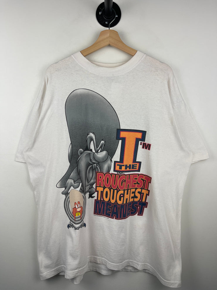 Vintage 90s Looney Tunes Yosemite Sam White Tee