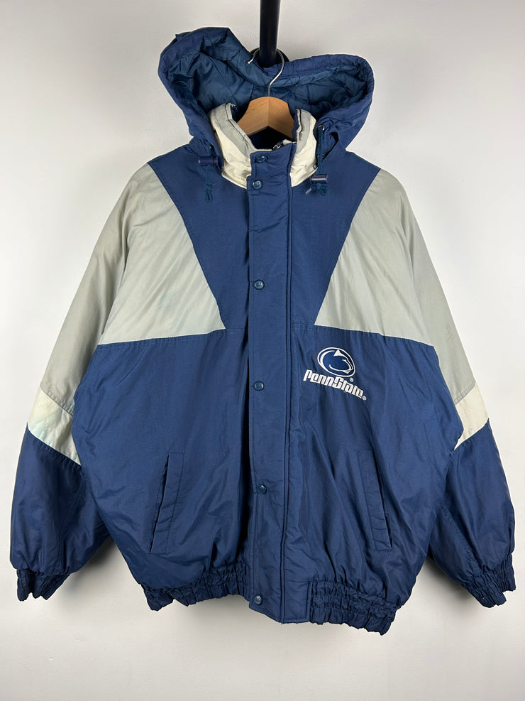 Vintage 90s Chalk Line Penn State Nittany Lions Navy & Grey Hooded Jacket