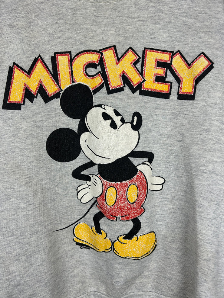 Vintage 80s Mickey Mouse Grey Crewneck