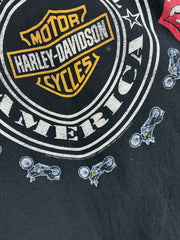 Vintage 90s Harley Davidson Rolling Stones Black Long Sleeve