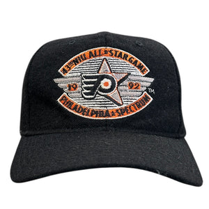 Vintage 90s NHL Starter Philadelphia Flyers All Star Game Wool Black Snapback Hat