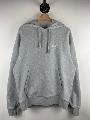 Stussy Stock Embroidered Grey Hoodie