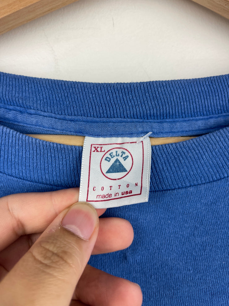 Vintage 90s Phuc Skateboards Stussy 3 Wheeler Bike Blue Tee