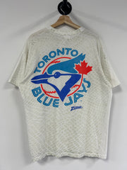 Vintage 90's Toronto Blue Jays Honeycomb White Tee