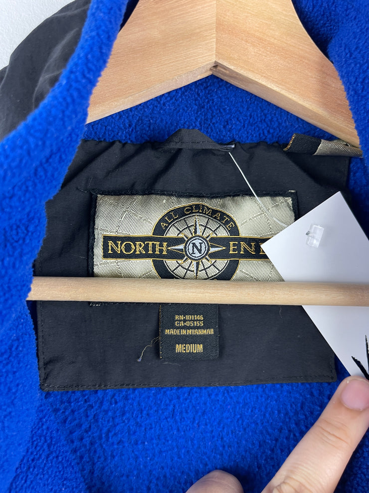 Vintage Labatt Blue Beer Blue Zip Up Fleece Sweater