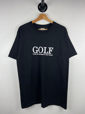 Vintage Golf I'd Quit The Damn Game If I Wasn’t Married Comedy Black Tee
