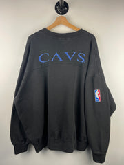 Vintage 90s NBA Lee Sport Cleveland Cavaliers Embroidered Black Crewneck