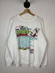 Vintage 1998 High Tech Redneck White Crewneck