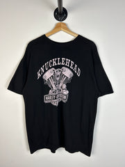 Vintage Y2K Harley Davidson Knucklehead Black Tee