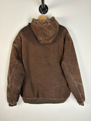 Vintage Y2K Carhartt Active Brown Hooded Jacket J130 DKB