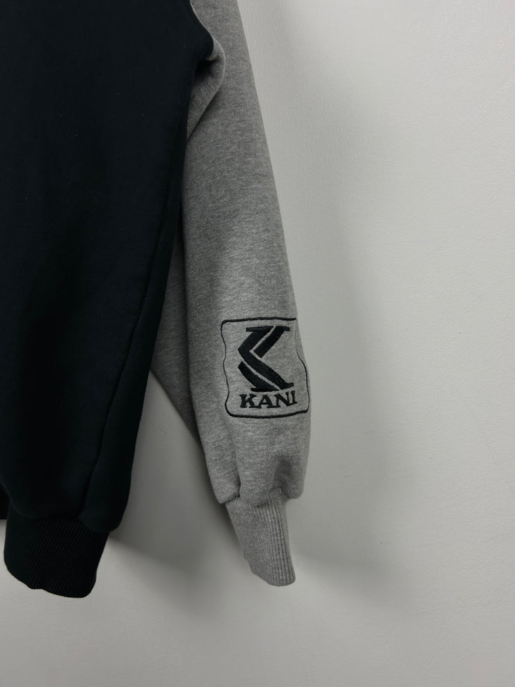 Vintage Y2K Karl Kani Embroidered Grey & Black Crewneck