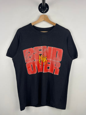 Vintage 80s Helix Bend Over Kiss Your Ass Good Bye Black Ringer Tee
