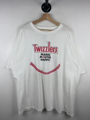 Vintage 90s Twizzlers Makes Mouths Happy Promo White Tee