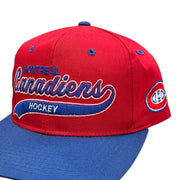 Vintage 90s NHL Starter Montreal Canadiens Tailsweep Script Snapback Hat