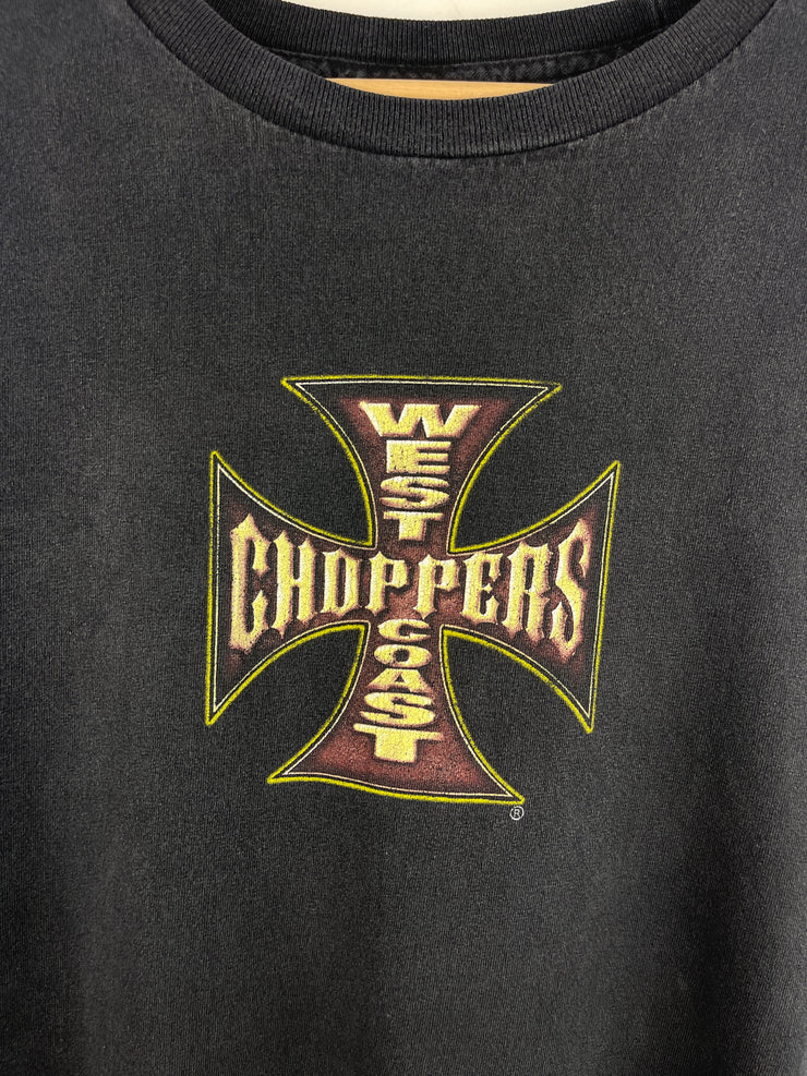 Vintage West Coast Choppers Long Beach Black & Gold Tee