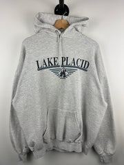 Vintage 90s Lake Placid Grey Hoodie