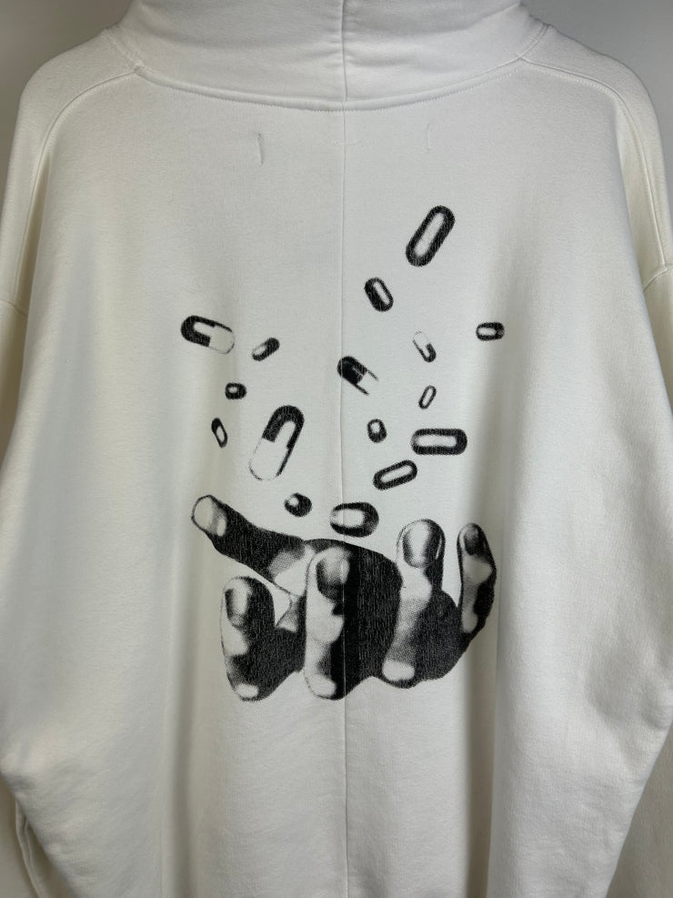 Off White Pills Print White Hoodie