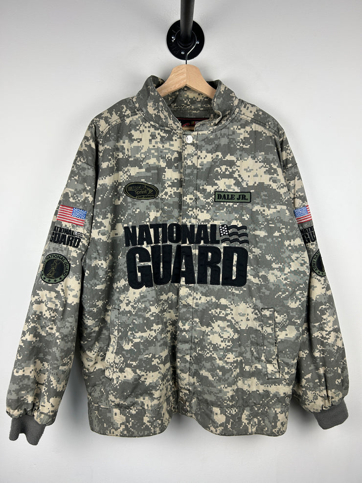 Vintage Nascar Chase Dale Jr National Guard Digital Camo Racing Jacket