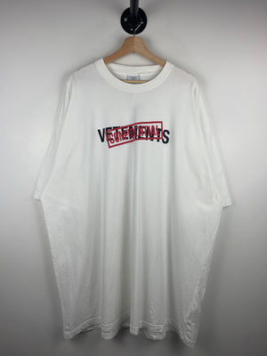 Vetements Confidential Logo White Tee