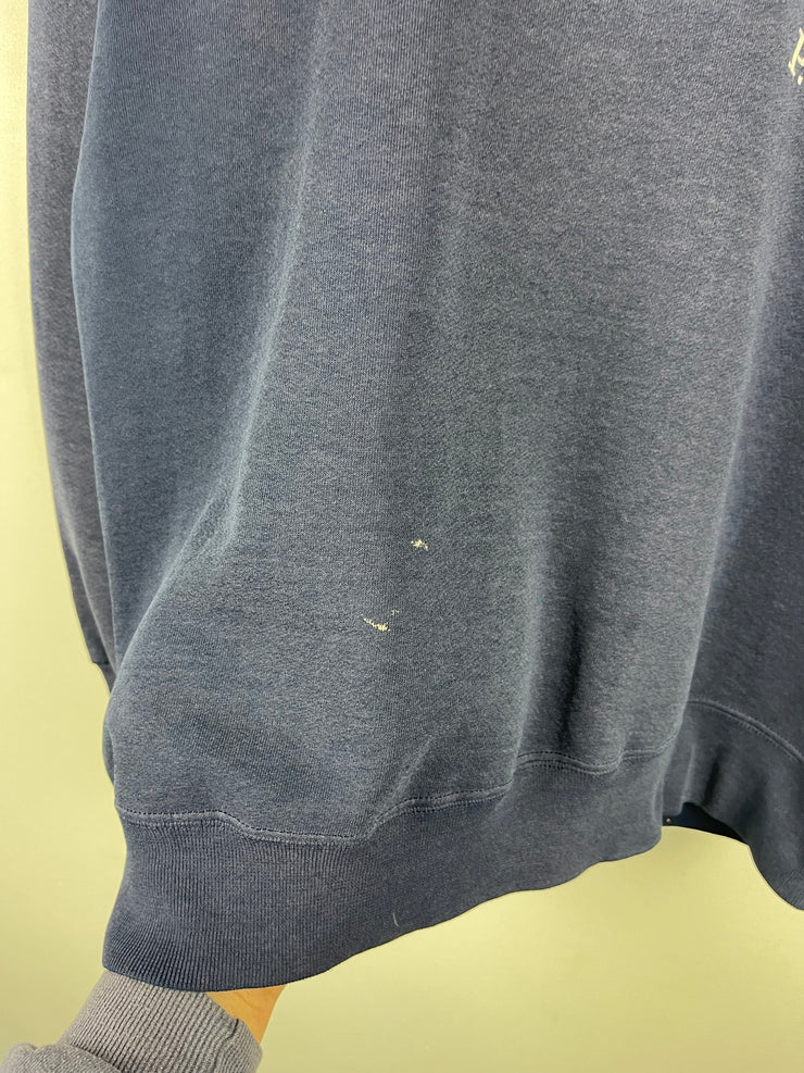 Vintage 90s New York Police Faded Navy Crewneck
