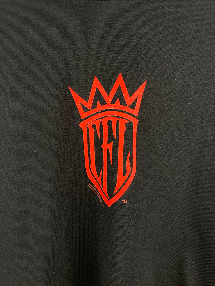 Vintage 2003 West Coast Choppers Flames Skull Black Long Sleeve