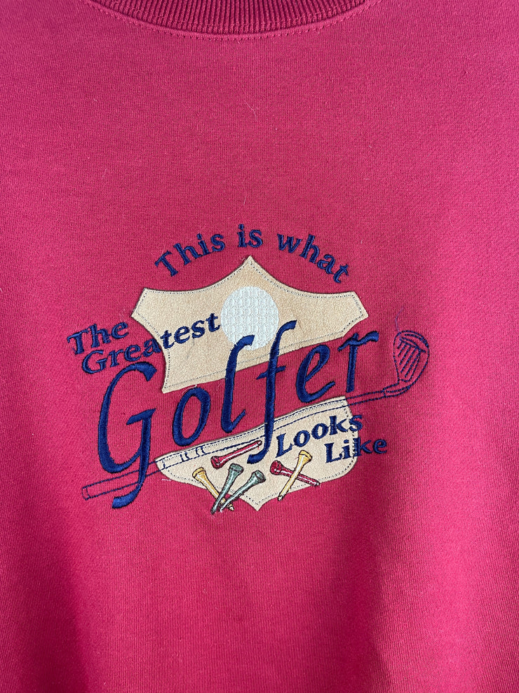 Vintage Golf This Is What The Greatest Golfer Looks Like Red Crewneck