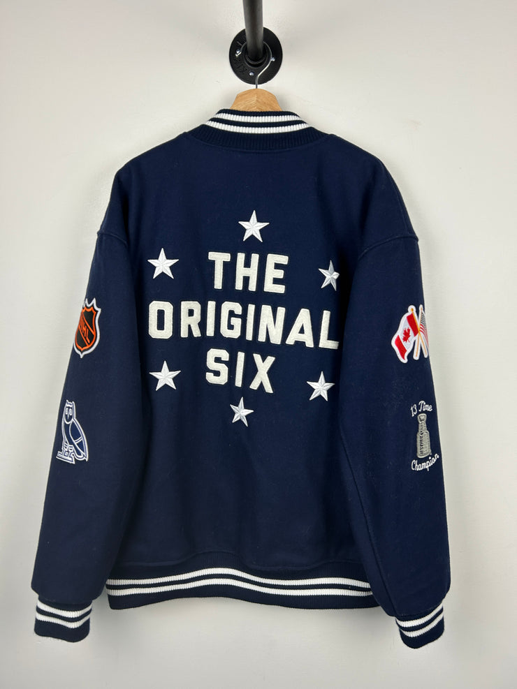 OVO X NHL Toronto Maple Leafs Navy Varsity Jacket