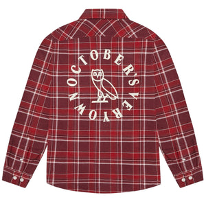 OVO Red Plaid Flannel Shirt