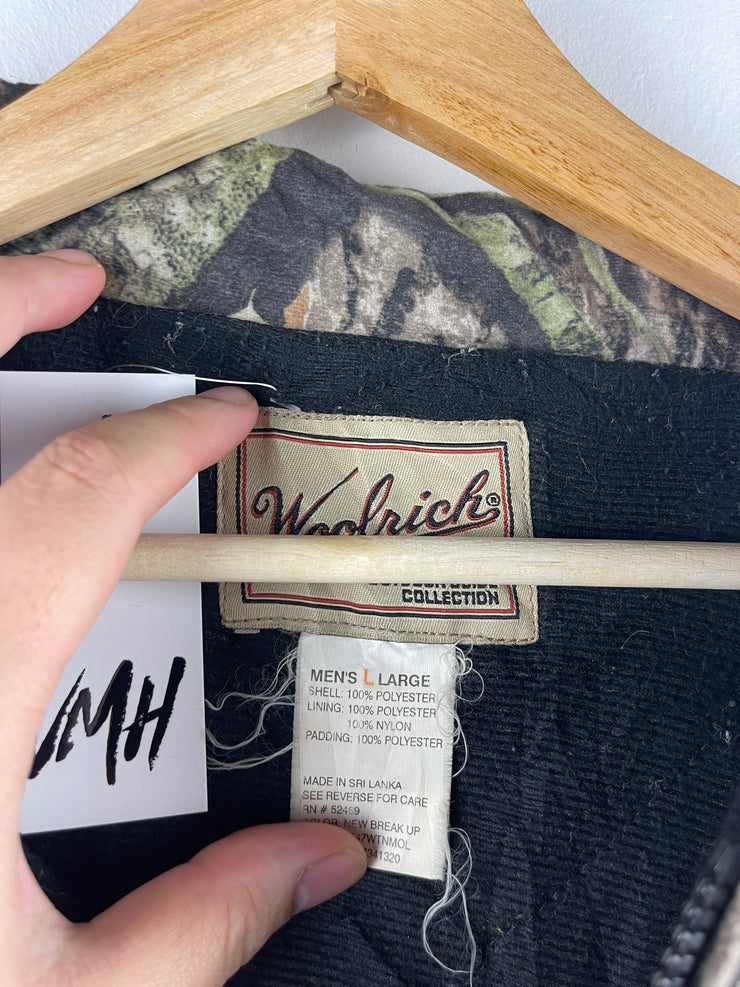 Vintage Woolrich Real Tree Camo Hunting Fleece Lined Bomber Jacket