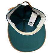 Vintage 90s Labatt Copper Beer Green Leather Strapback Hat