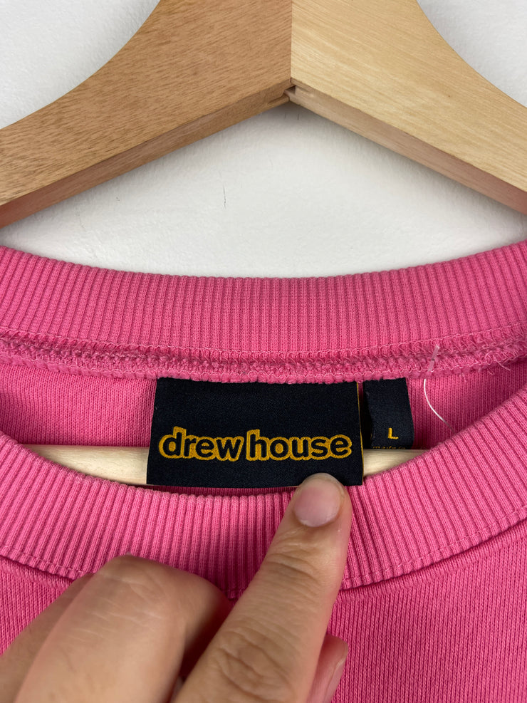 Drew House SS22 Sketch Mascot Hot Pink Crewneck