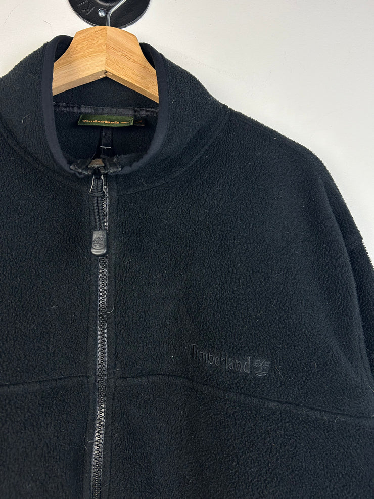 Vintage Timberland Zip Up Black Fleece Sweater