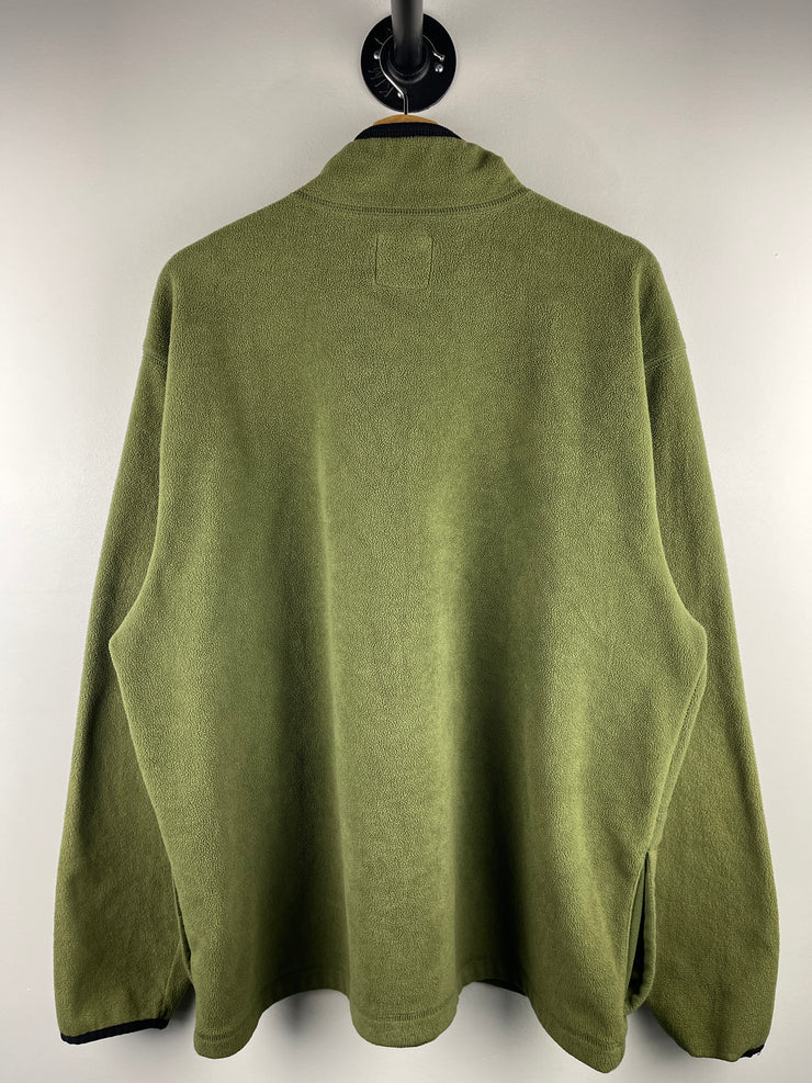 Vintage Old Navy Olive Quarter Zip Fleece Sweater