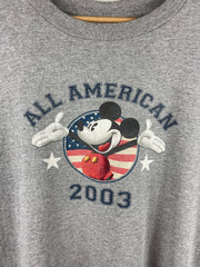 Vintage Disney Mickey Mouse All American Grey Tee
