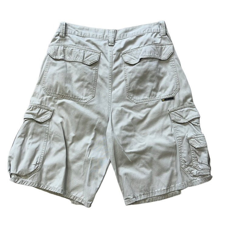 Vintage Y2K Levis Silver Tab Multi Cargo Beige Shorts