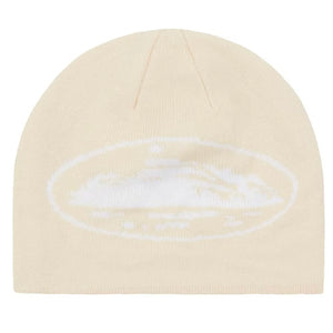 Corteiz Alcatraz Cream Skully Beanie