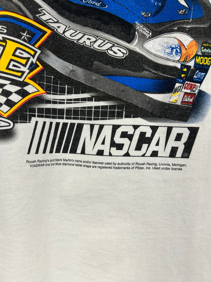 Vintage Nascar Mark Martin Viagra White Tee