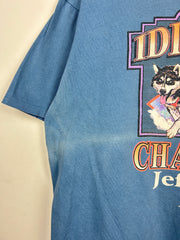 Vintage 90s Dog Sledding Blue Tee