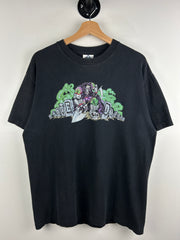 Vintage 2001 Grave Digger Monster Truck Skull Grim Reaper Black Tee