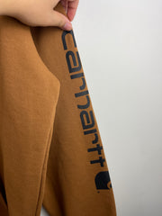 Vintage Carhartt Patch Spellout Brown Hoodie