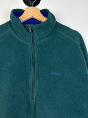 Vintage 90's Patagonia Quarter Zip Green Fleece