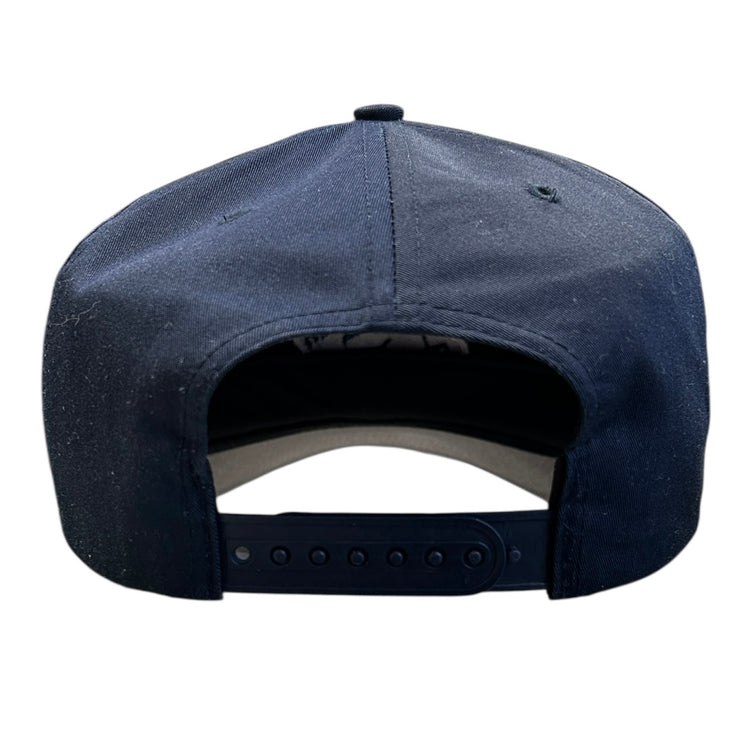 Vintage 90s MLB Twins Cleveland Indians Plain Logo Navy Snapback Hat