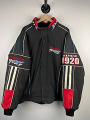Vintage 90s Snap On Racing Black & Red Bomber Jacket