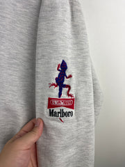 Vintage 90s Marlboro Lizard Embroidered Grey Crewneck