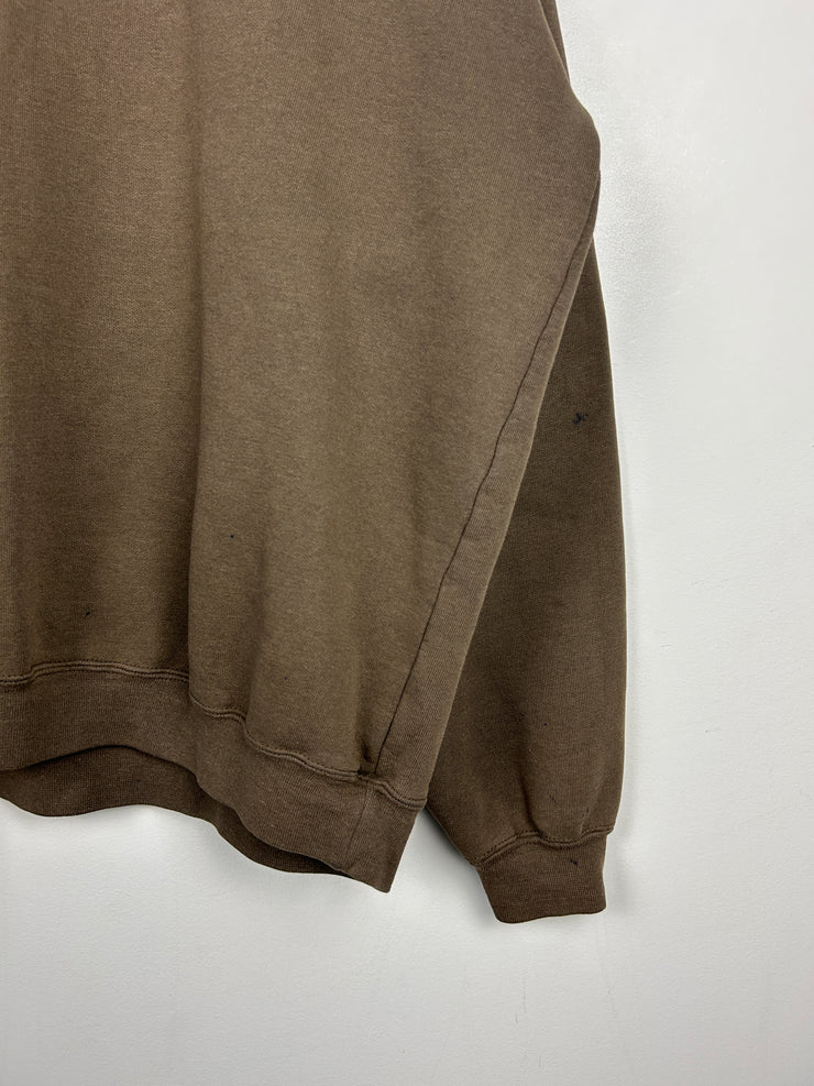 Vintage 90s Carhartt Embroidered Brown Crewneck